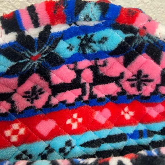 Vera Bradley Nordic Stripe Reindeer Soft Plush Fleece Mini Backpack New - Picture 4 of 11